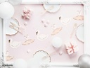 COUVERTS EN BOIS ROSE PASTEL