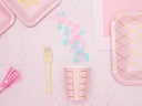 COUVERTS EN BOIS ROSE PASTEL