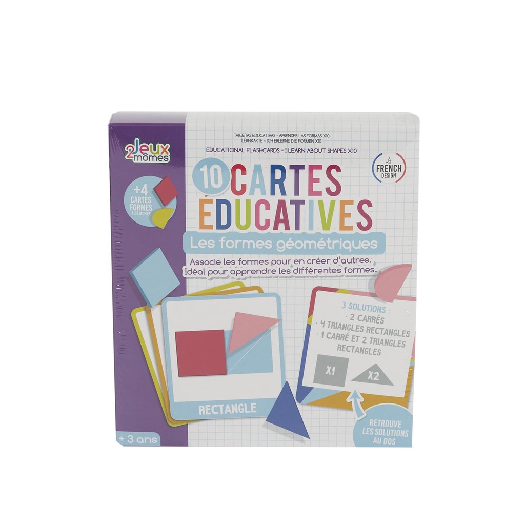 CARTE EDUCATIVE J’APPRENDS LES FORMES X10