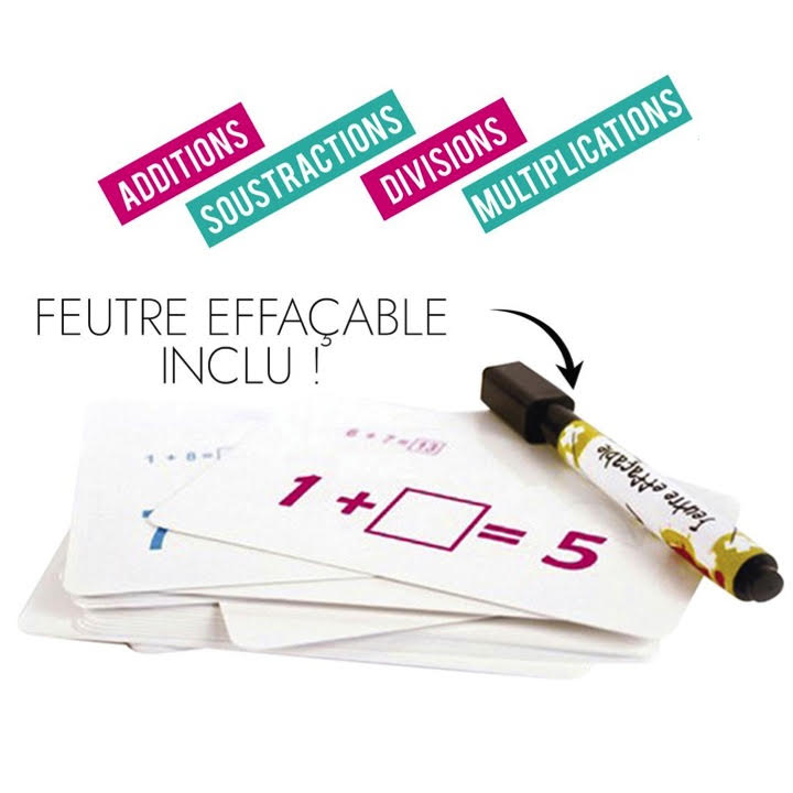 CARTE EDUCATIVE EFFACABLE X36 MULTIPLICATIONS