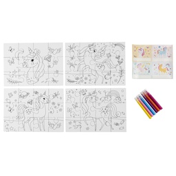 PUZZLE A COLORIER ET FEUTRES