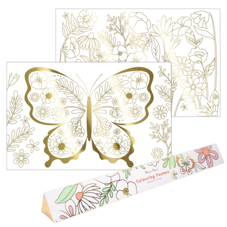POSTER A COLORIER XL PAPILLON
