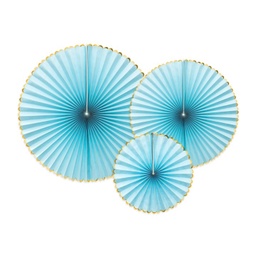 [RPK20-001J] ROSETTES DECORATIVES BLEU CIEL
