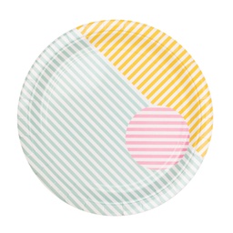 [MLD-ASPAS2] ASSIETTES RAYURES PASTELS