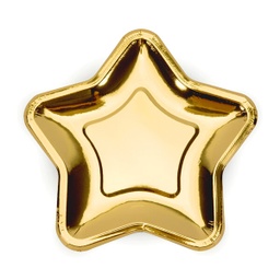 [TPP11-019] ASSIETTES ETOILE OR 18cm