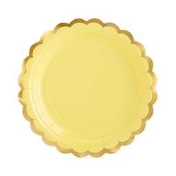 [TPP16-084J] ASSIETTES JAUNE PASTEL