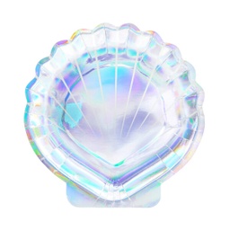 [TPP43-017] ASSIETTES COQUILLAGE SIRÈNE IRISÉ