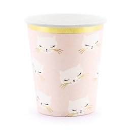 [KPP42] GOBELETS CHAT ROSE PASTEL