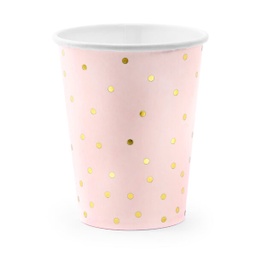 [KPP50-081J] GOBELETS ROSE PASTEL POIS OR