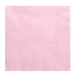 [SP33-1-081J] SERVIETTES ROSE PASTEL