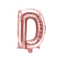 [FB2M-D-019R] BALLON LETTRE "D" OR ROSE 35cm