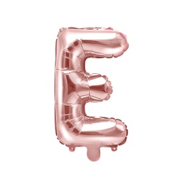[FB2M-E-019R] BALLON LETTRE "E" OR ROSE 35cm