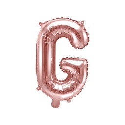 [FB2M-G-019R] BALLON LETTRE "G" OR ROSE 35cm