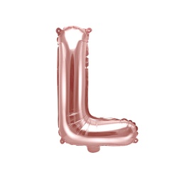 [FB2M-L-019R] BALLON LETTRE "L" OR ROSE 35cm