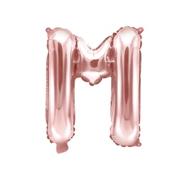 [FB2M-M-019R] BALLON LETTRE « M » OR ROSE 35cm