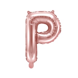 [FB2M-P-019R] BALLON LETTRE « P » OR ROSE 35cm