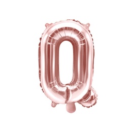 [FB2M-Q-019R] BALLON LETTRE « Q » OR ROSE 35cm