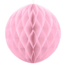 BOULE ALVEOLE ROSE PASTEL 30CM