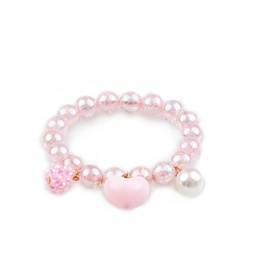 [84083] BRACELET BOULE COEUR ROSE