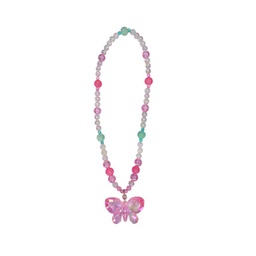 [86052R] COLLIER FANCY PAPILLON ROSE