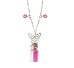[86116] COLLIERS POUSSIERE FEES PRINCESSE ROSE