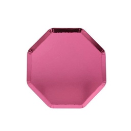 [184600] ASSIETTES ROSE MÉTALLISÉ