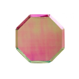 [184618] ASSIETTES ROSE IRISÉ