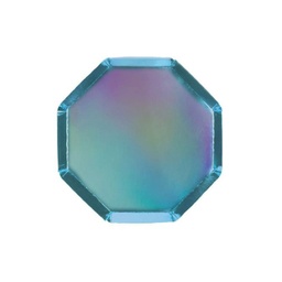 [184609] ASSIETTES BLEU HOLOGRAPHIQUE