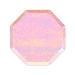 [181612] ASSIETTES ROSE IRISÉ