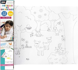 [EC3209A] ROULEAU COLORIAGE 3M AVEC DEVIDOIR ANIMAUX