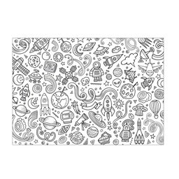 [EC4093ES] SET DE TABLE A COLORIER ESPACE
