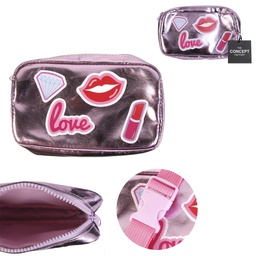 [VO1428] SAC BANANE METALLISE LOVE