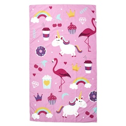 [VO1450] DRAP DE BAIN ENFANT ROSE