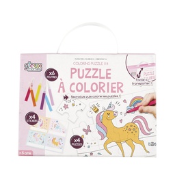 [EA10050LI] PUZZLE A COLORIER ET FEUTRES LICORNE